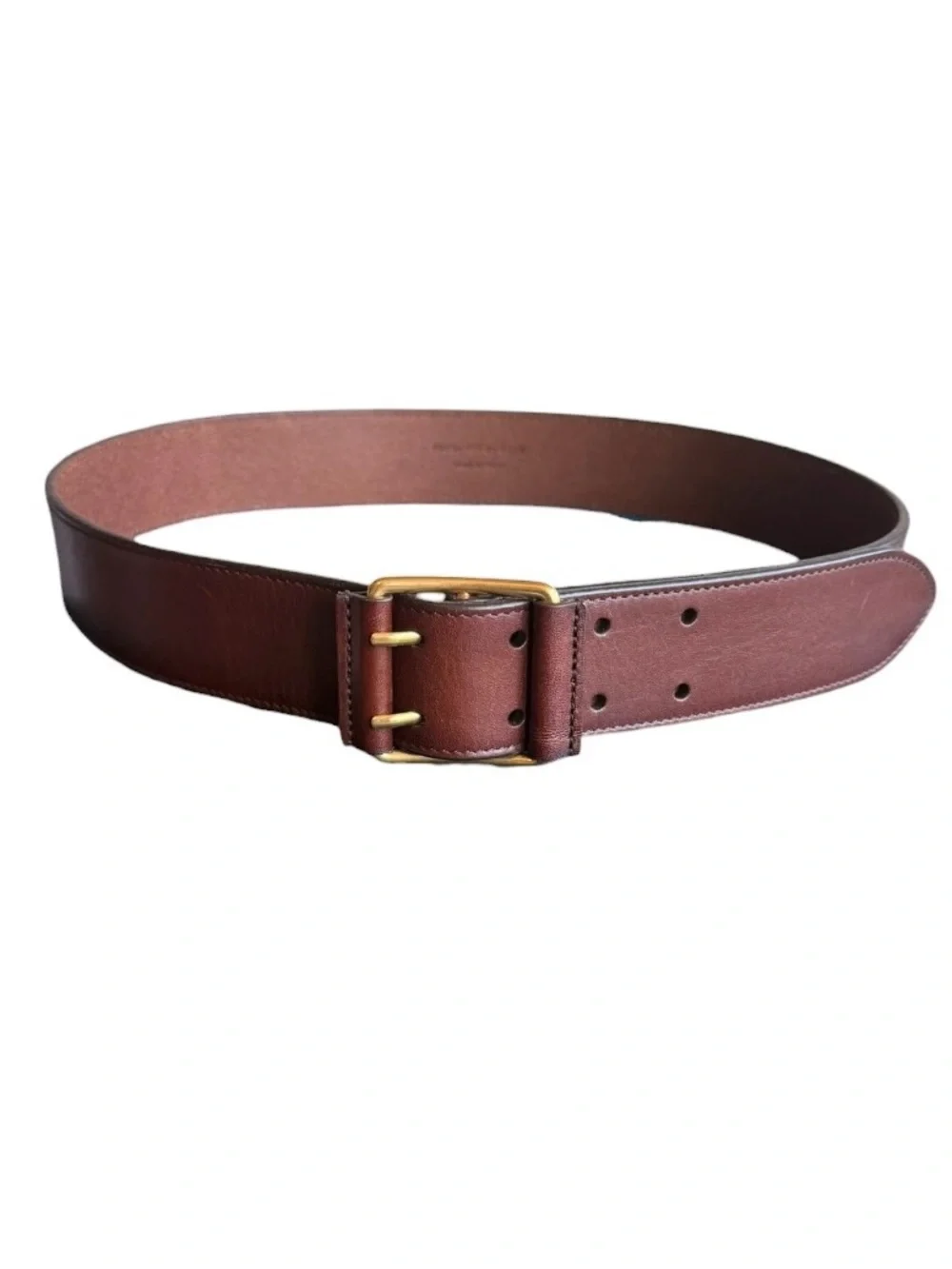 Saint Laurent Dark Brown Wide Leather Belt Size 85cm (Medium) NWOT